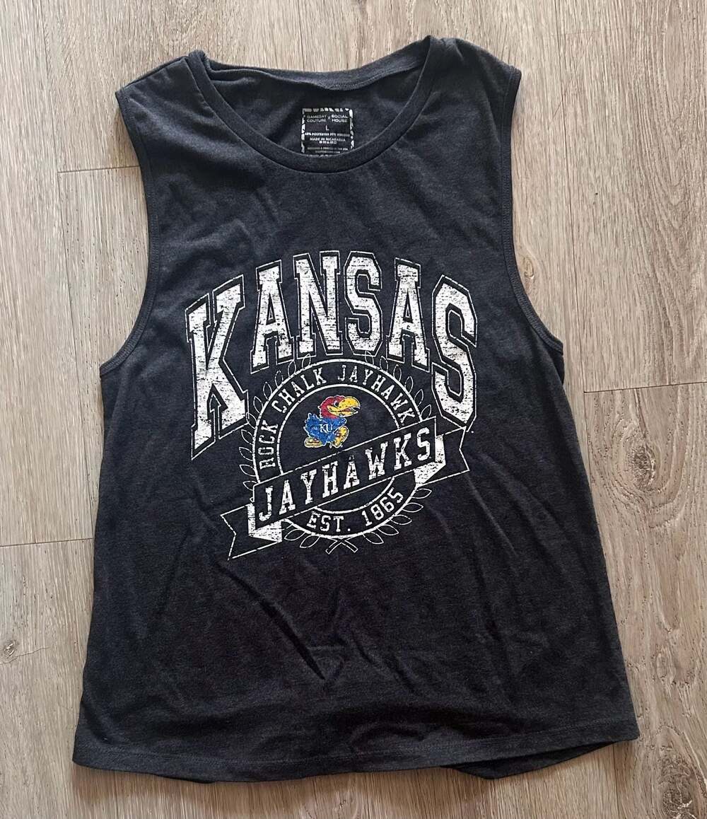 Woman’s Gameday Couture x Social House Kansas Jayhawks Rock Chalk Tank Top
